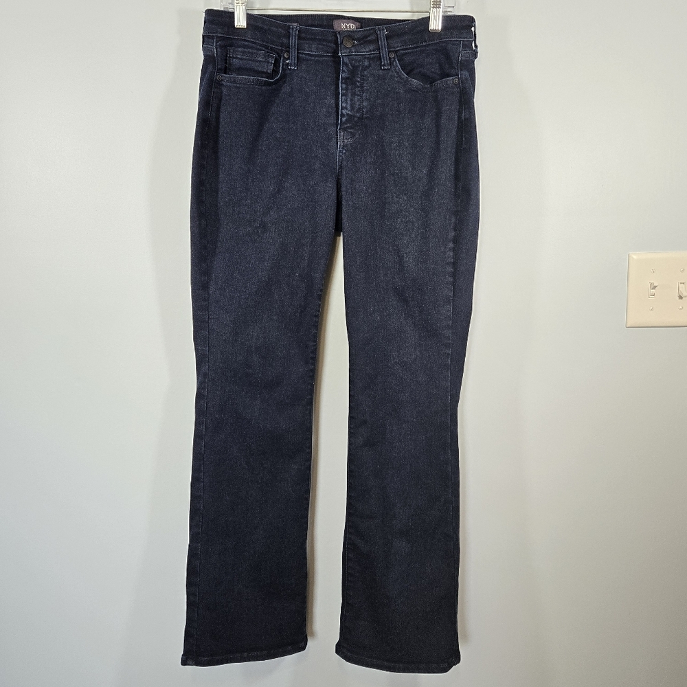 NYDJ Barbara Bootcut Jeans 10P Dark Wash Lift Tuck Petite Denim‎ Pants